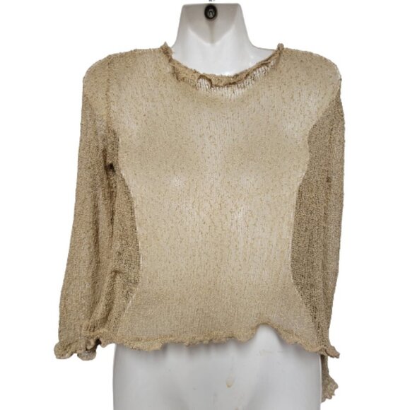 Soft Light Shrug Bolero Coverup Sheer Cardigan Size S/M - Picture 3 of 12